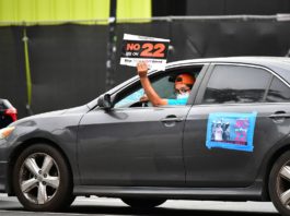lyft uber california rally Proposition 22 Assembly Bill 5 vote